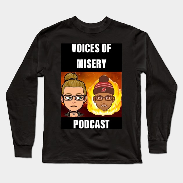 Voices of Misery Podcast Classic Logo Long Sleeve T-Shirt by Voices of Misery Podcast